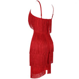 CAROLINA Fringe Mini Dress in colors