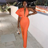 CALIXTA Elegant Maxi Dress in orange