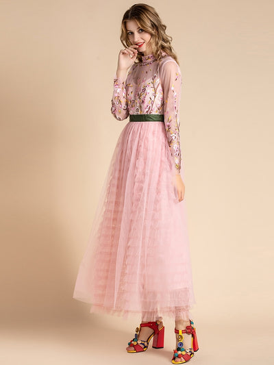 ALICE Romantic Mesh Maxi Dress