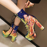 High-heeled Sequins boot