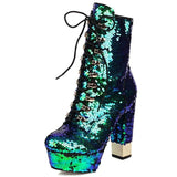 High-heeled Sequins boot