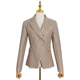 Luxe Quilted blazer in cream