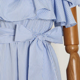 Ruffled High-Low Stripe Dress-Dresses-Primetime-Looks