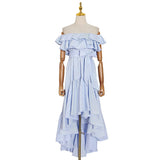 Ruffled High-Low Stripe Dress-Dresses-Primetime-Looks