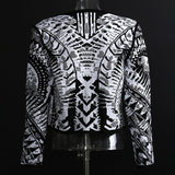 Luxe Tribal Print Short Blazer