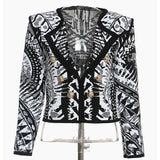 Luxe Tribal Print Short Blazer