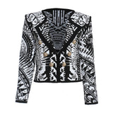 Luxe Tribal Print Short Blazer