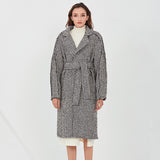 Lapel knee-length autumn coat