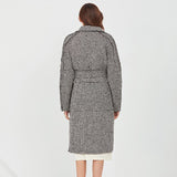 Lapel knee-length autumn coat
