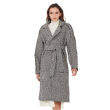 Lapel knee-length autumn coat