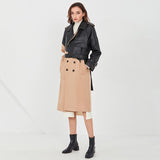 Black and cream lapel windbreaker