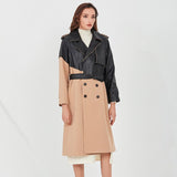 Black and cream lapel windbreaker