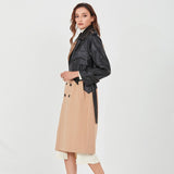 Black and cream lapel windbreaker