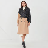 Black and cream lapel windbreaker