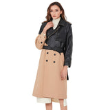 Black and cream lapel windbreaker