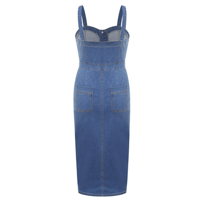 TAMMY Denim Midi Dress-Dresses-Primetime-Looks