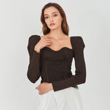 Fitted Puffed Sleeve Top