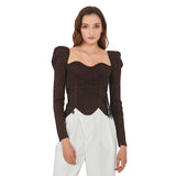 Fitted Puffed Sleeve Top