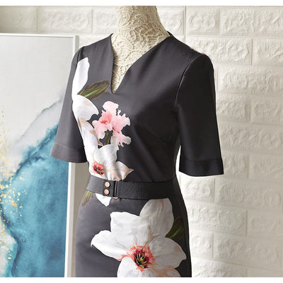 Classy Floral Midi Dress