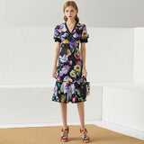 RIZA Floral Midi Dress