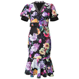 RIZA Floral Midi Dress