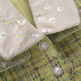 Classy Mini Skirt and Jacket Tweed Set