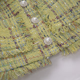 Classy Mini Skirt and Jacket Tweed Set