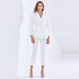 Blazer and Cropped Pant Set