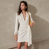 CARISSA Chic Drape Mini Dress