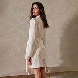 CARISSA Chic Drape Mini Dress