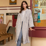 Tweed Coat with Fringe Edges