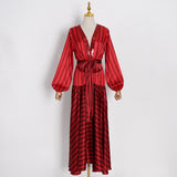 CINDY Vintage Stripes Maxi Dress