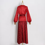 CINDY Vintage Stripes Maxi Dress
