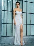 CARA Elegant Thigh-HIgh Slit Gown