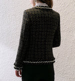 Classy Pearls Tweed Blazer