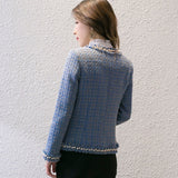 Classy Pearls Tweed Blazer