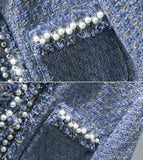 Classy Pearls Tweed Blazer