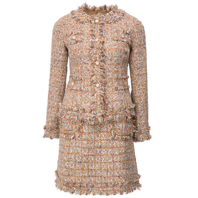 Classy Tweed Mini Dress and Jacket Set