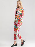 Floral Print Two-piece suit