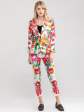 Floral Print Two-piece suit