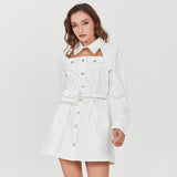 LAUREY Button Down Mini Dress