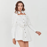 LAUREY Button Down Mini Dress