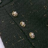 Classy Tweed Topper and Midi Skirt Set