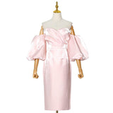 BRITTANY Off shoulder Midi Dress in colors
