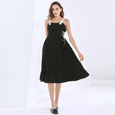 KATYA Straps and Strings Midi Dress