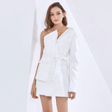 LARIZ One-Shoulder Mini Dress