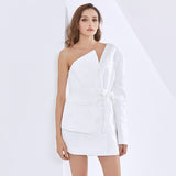 LARIZ One-Shoulder Mini Dress