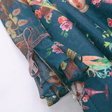 ARISSA Vintage Floral Print Mini Dress