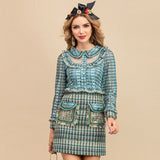 ANNIE Vintage Tweed Mini Dress