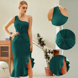 VINA One Shoulder Midi Dress